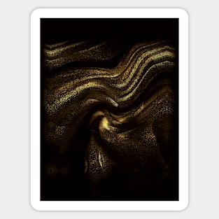 Deep Brown Abstract Art Flowing Composition Sticker